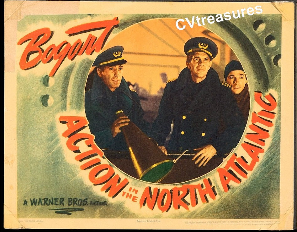 Action in the North Atlantic Vintage Lobby Card Movie Poster Masterpiece Humphrey Bogart 2