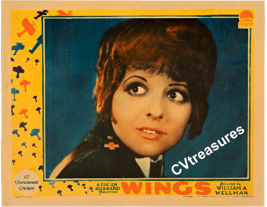 Original Vintage Lobby Card Movie Poster WINGS Clara Bow 1927 A++