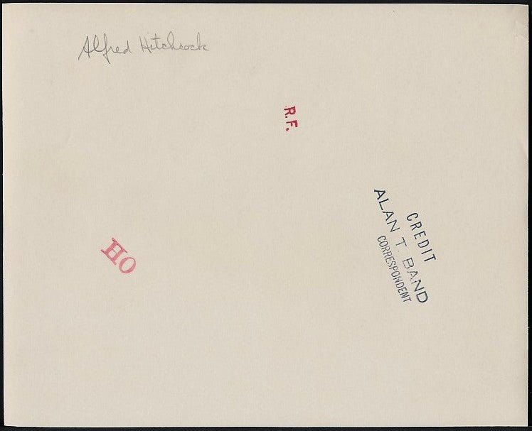 Alfred Hitchcock Original Vintage Historic Type 1 Publicity Photo Rare Behind Camera Guaranteed Authentic