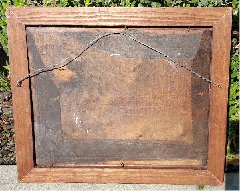 ARTHUR FITZWILLIAM TAIT Vintage Fine Art Barn Animal Painting ROOSTER AND CHICKENS IN BARN INTERIOR