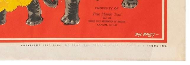 Barnum Bailey Circus Vintage Poster Let Freedom Ring 1943
