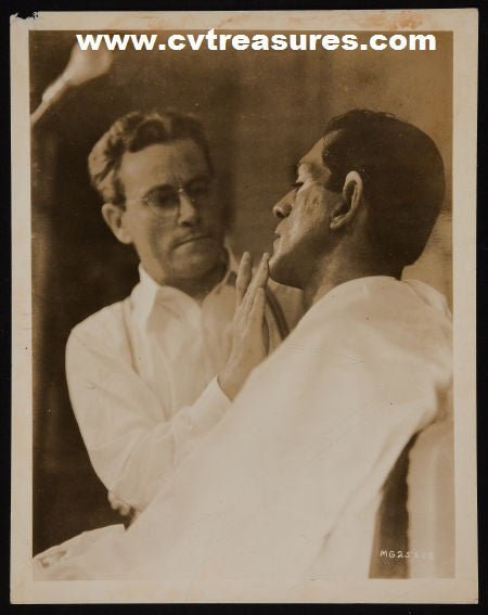 Boris Karloff Original Photo in Make - up Chair 1932