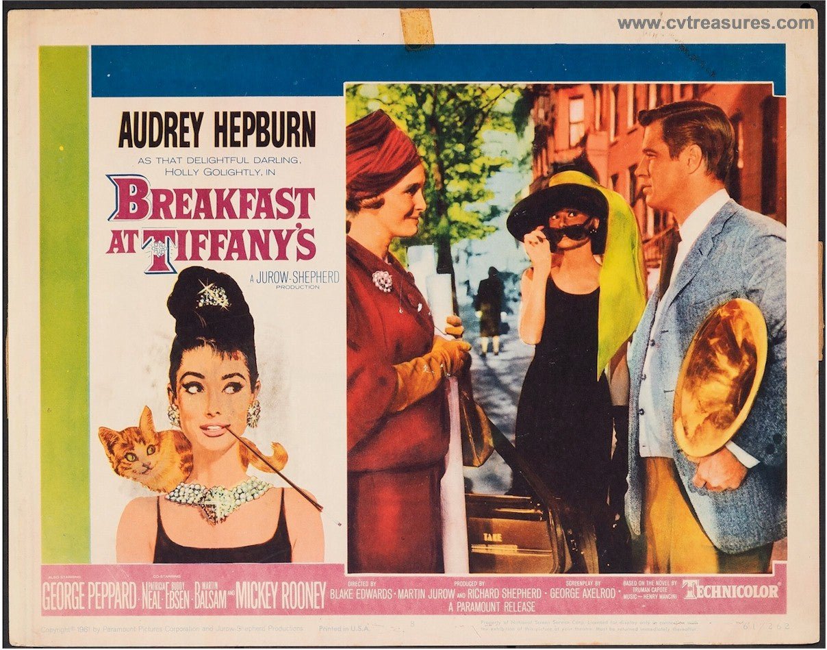 Breakfast at Tiffany's Original Vintage Lobby card movie poster Audrey Hepburn 7