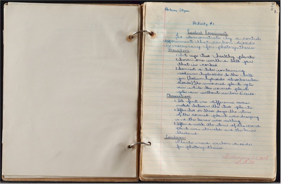 Cary Grant Autographed Signed School Science Notebook