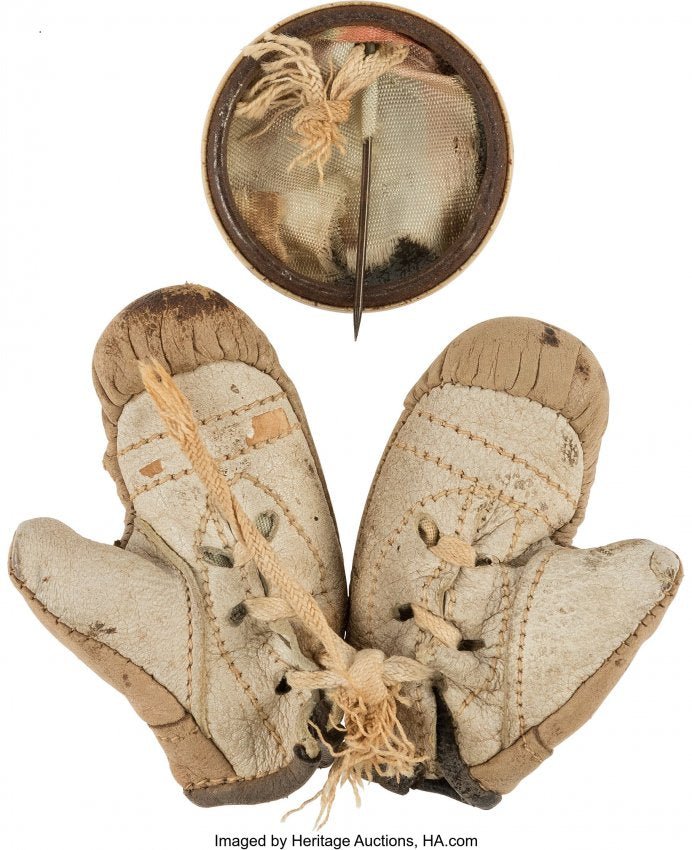 Cassius Clay (Muhammad Ali) Pin with Mini - Gloves Vintage Sports Memorabilia Boxing Collectibles 1965