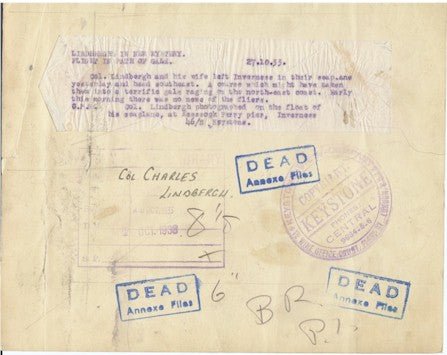 Charles Lindbergh - Historic Wire Service photo 1933 - 2