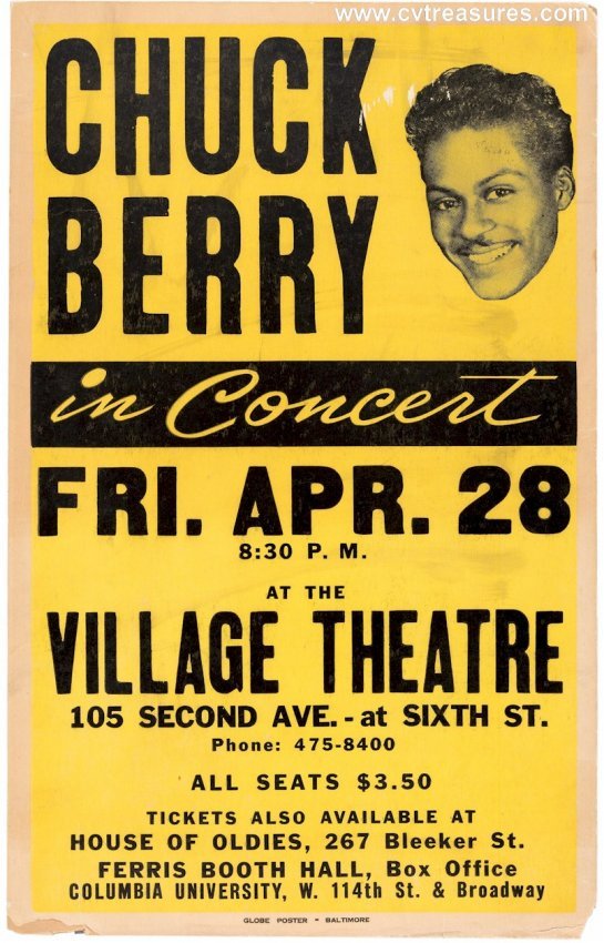 Chuck Berry Original Vintage Concert Poster 1967