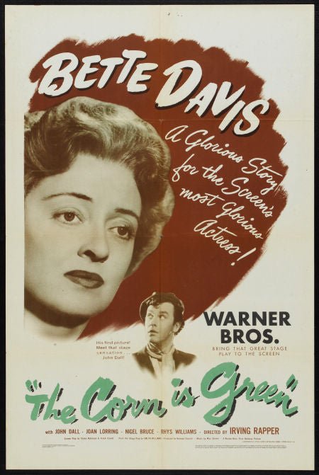 Corn Is Green Original Vintage Movie Poster Bette Davis 1945