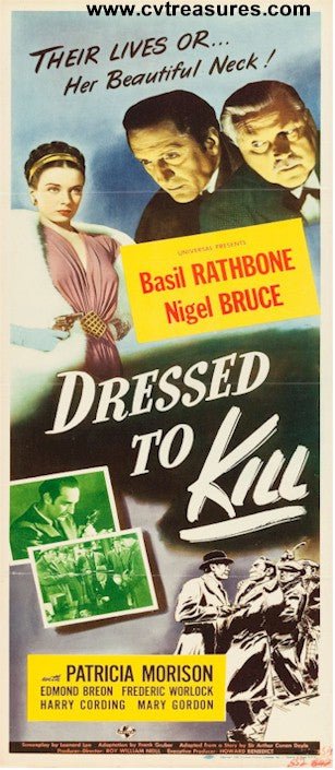 Dressed to Kill vintage insert Sherlock Holmes Basil Rathbone – CVTreasures Dressed to Kill vintage insert Sherlock Holmes Basil Rathbone – CVTreasures