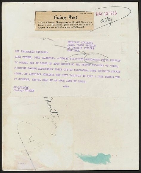 ELIZABETH MONTGOMERY Vintage Photo Bewitched 1956 N1X
