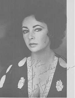 Elizabeth Taylor Vintage Autographed Signed Photo - RARE