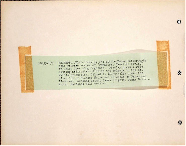 Elvis Presley Original Vintage Keybook Photo 1965