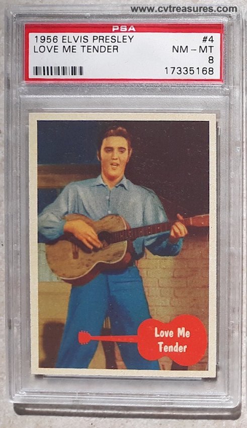 Elvis Presley Vintage Topps Cards PSA Graded 8 1956 #4 CVTreasures Elvis Presley Vintage Topps Cards PSA Graded 8 1956 #4 CVTreasures