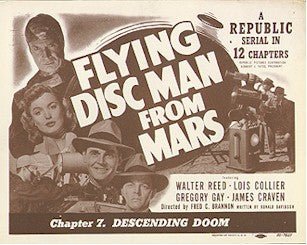 Flying Disk Man From Mars, 1950 Sci - Fi Classic Title Card