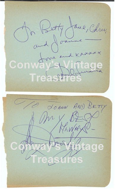 Frank Sinatra, Sammy Davis Jr and Others Autographs IN - Person