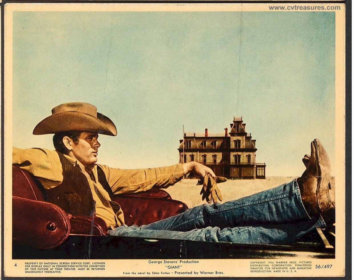 GIANT James Dean Original Vintage Photo stunning 1955