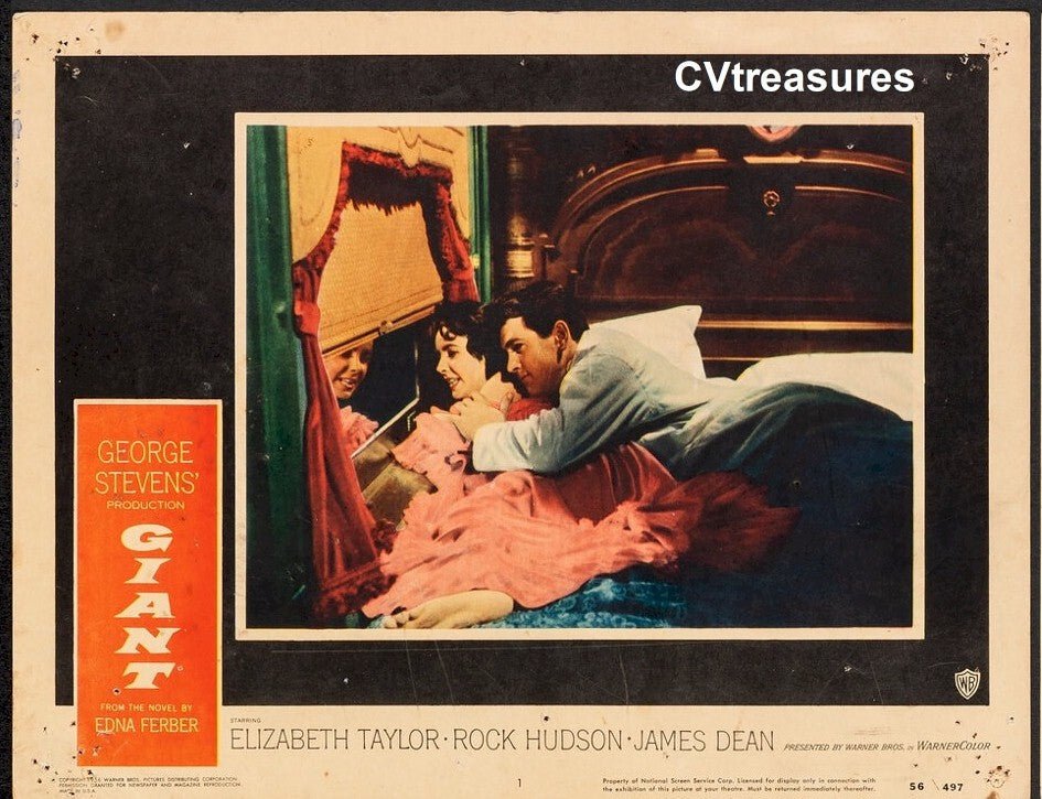 Giant Original Vintage Lobby Card movie theater poster James Dean 1956 #1