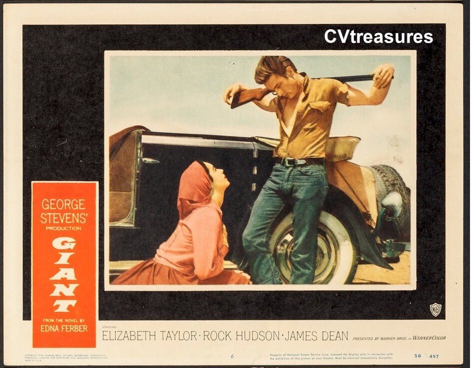 Giant Original Vintage Lobby Card movie theater poster James Dean 1956 #6