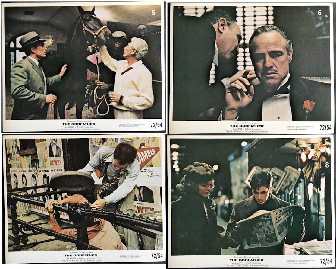 Godfather Rare Original Vintage Mini Lobby Card Movie Posters Still Photos Marlon Brando 1972