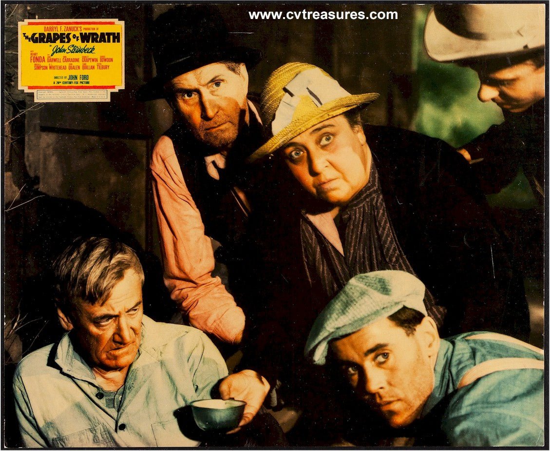 Grapes of Wrath Original Authentic Vintage Movie Poster Jumbo Lobby Card Fonda