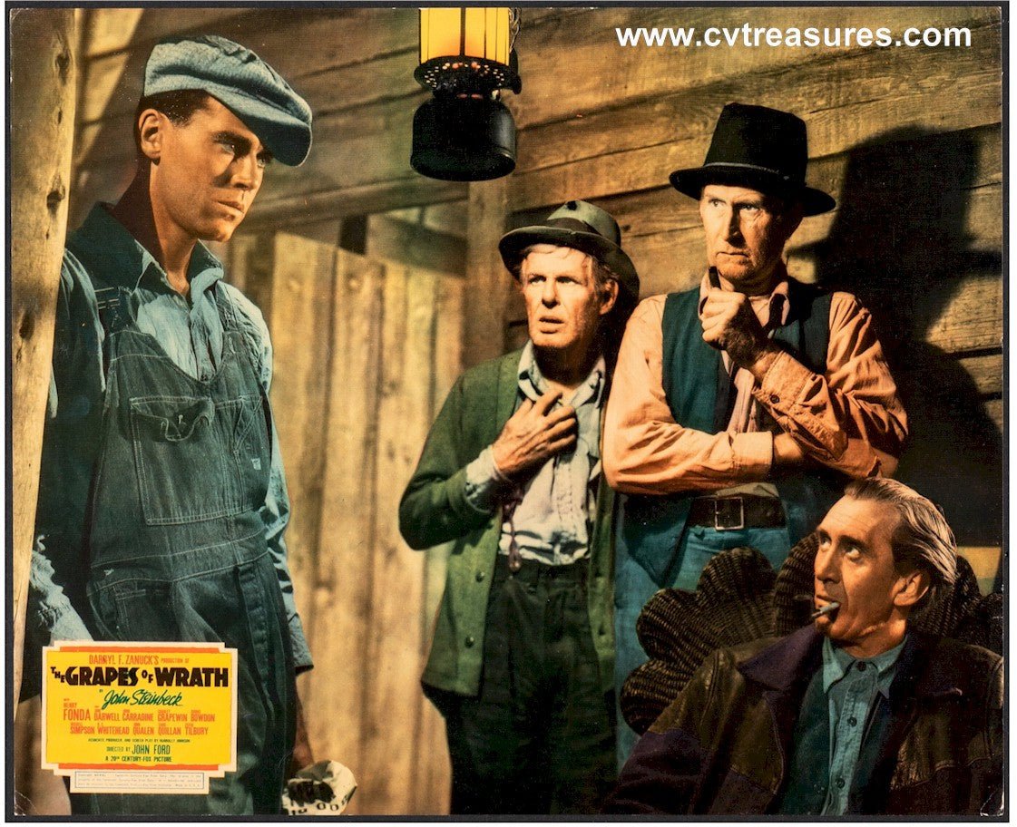 Grapes of Wrath Original Authentic Vintage Movie Theater Poster Jumbo Lobby Card Henry Fonda 1940