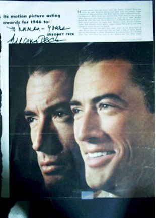 Gregory Peck Vintage Autograph