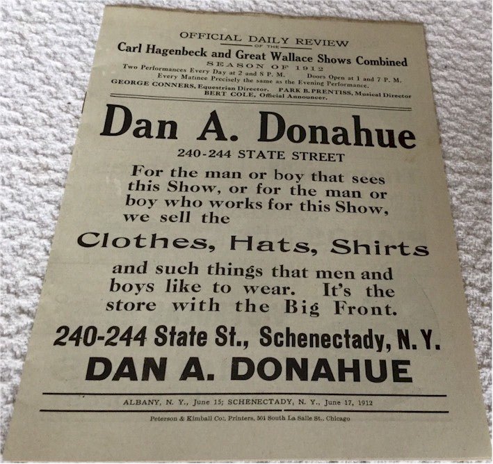 HAGENBECK WALLACE CIRCUS AND ANIMAL SHOWS MAGAZINE 1912