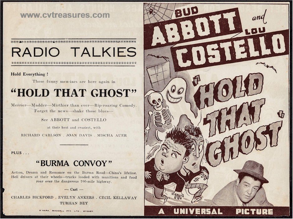 Hold That Ghost Original Vintage Movie Herald Classic Film Memorabilia Abbott and Costello