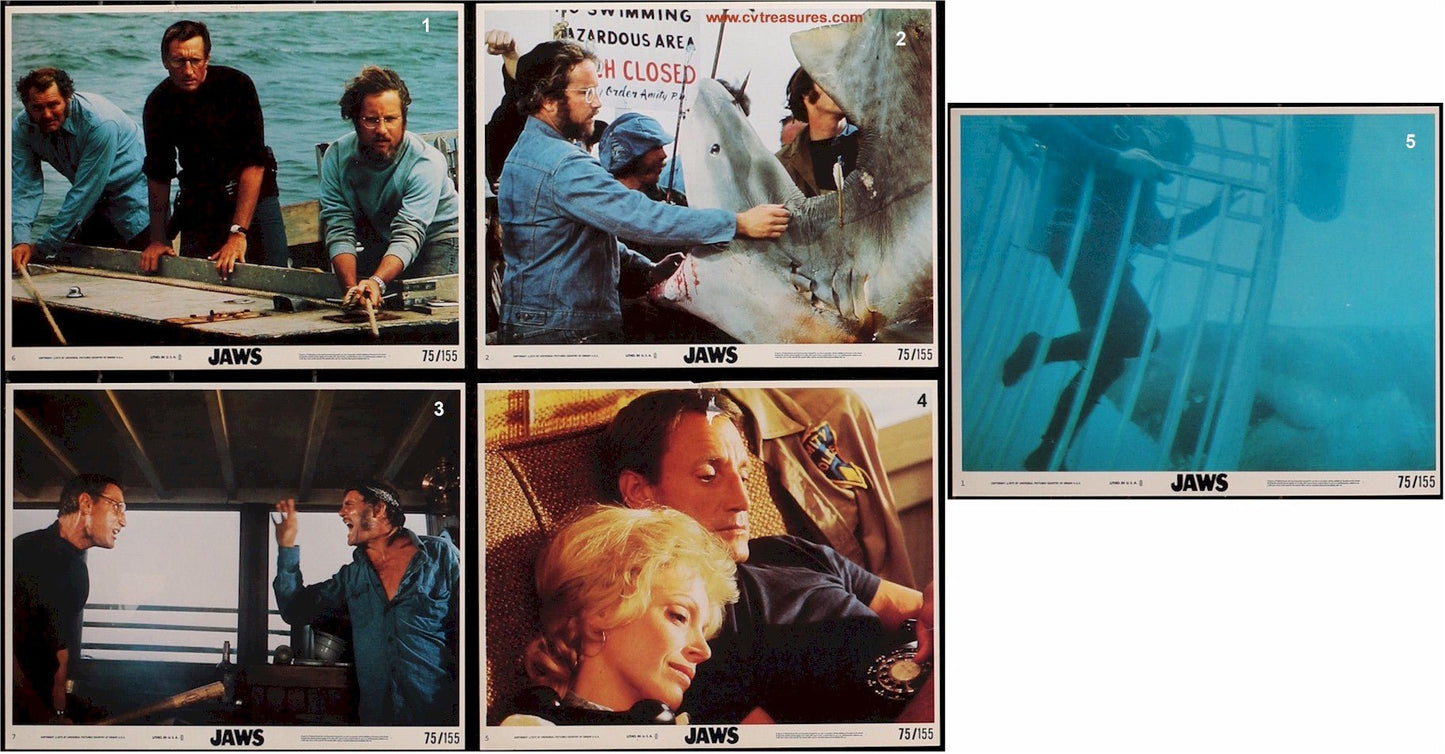 Jaws Original Vintage Mini Lobby Card Movie Theater Posters 1975