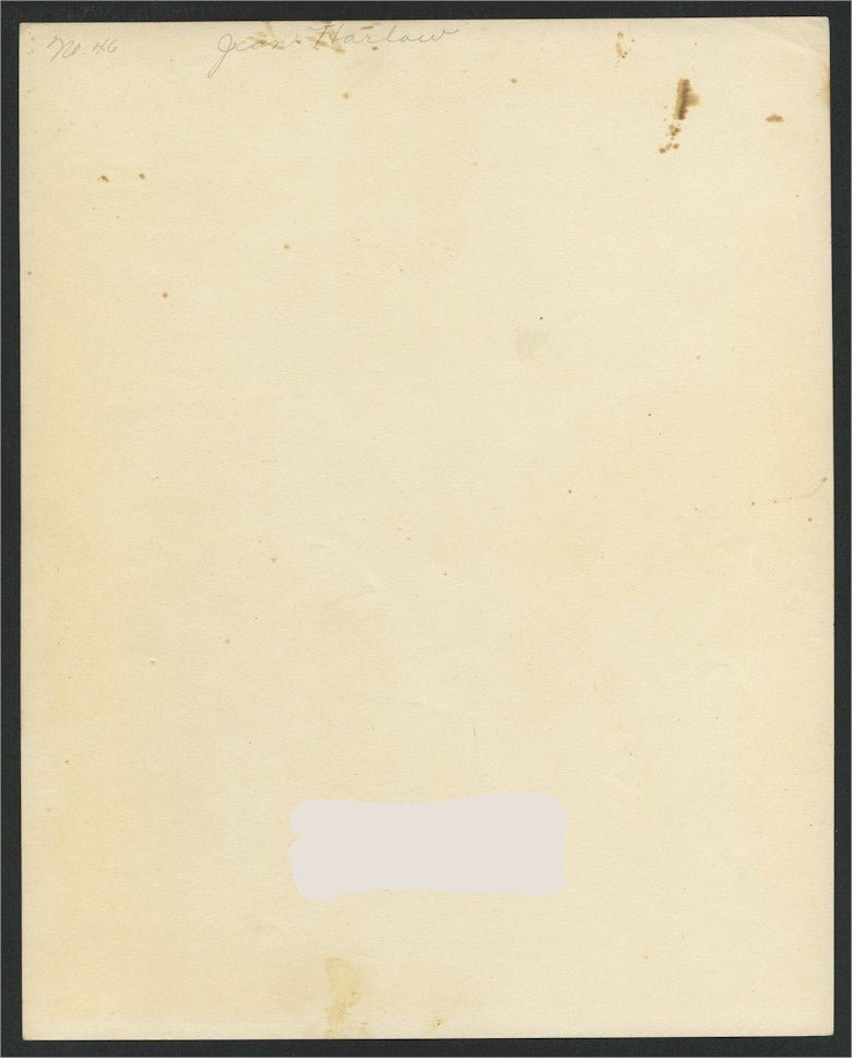 Jean Harlow ORIGINAL Antique Historical Vintage Type 1 Photo George Hurrell 1936