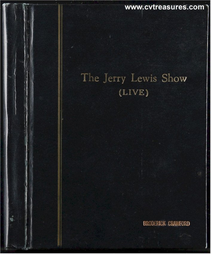 Jerry Lewis Show Original Vintage Script Broderick Crawford