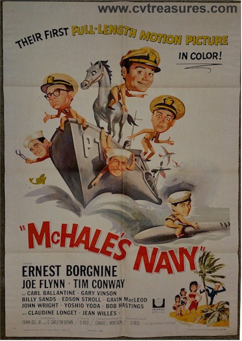 McHale's Navy Original Vintage One SHeet Movie Poster