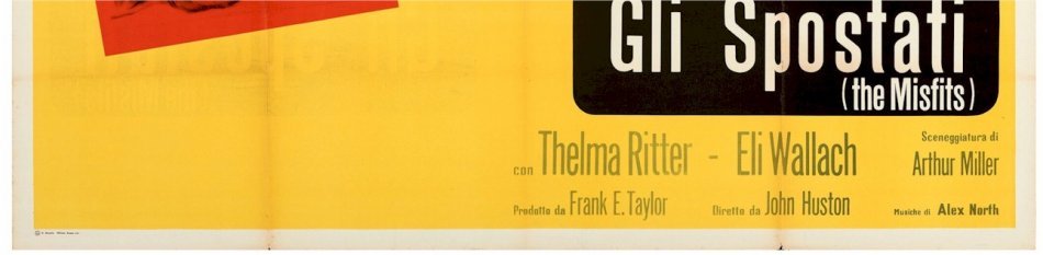 Misfits Antique Original Authentic Italian Movie Poster Marilyn Monroe Clark Gable 1961