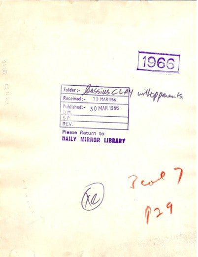 Muhammad Ali Cassius Clay Original vintage fight boxing sports photo 1966