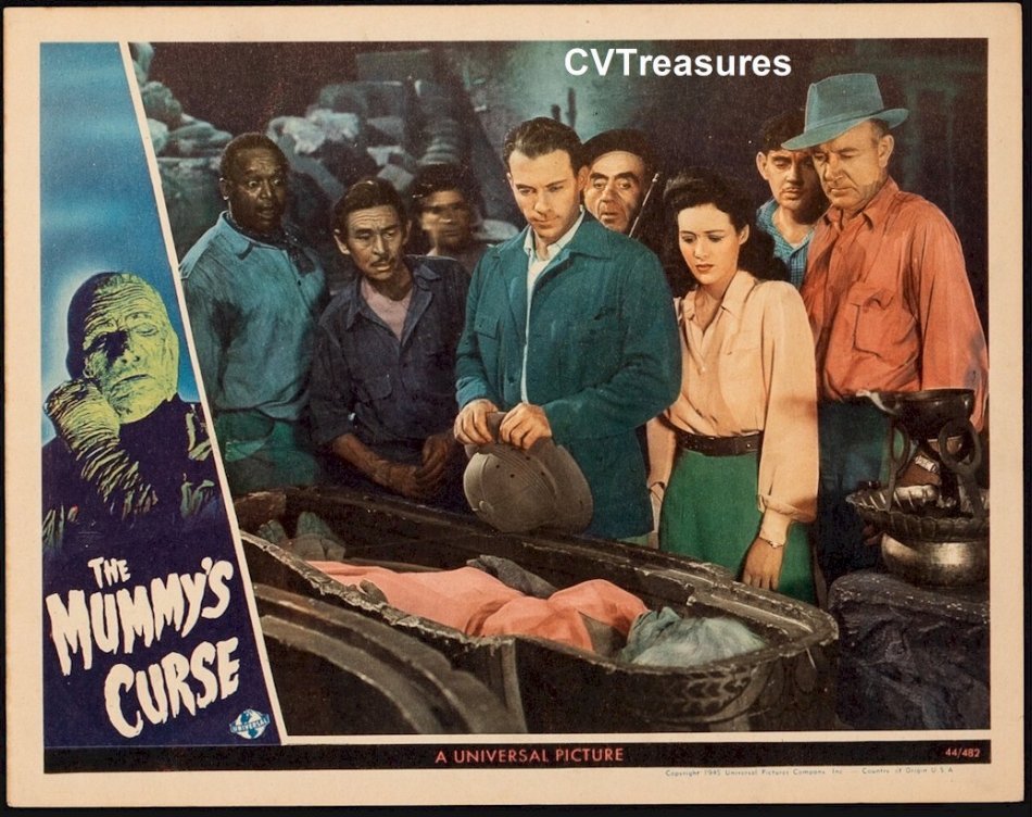 Mummy's Curse Original Vintage Horror Lobby Card Lon Chaney