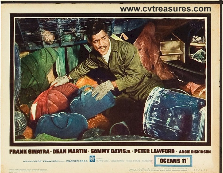 Oceans 11 Original Authentic Vintage Movie Poster Lobby Card Frank SInatra Sammy Davis Rat Pack 1960