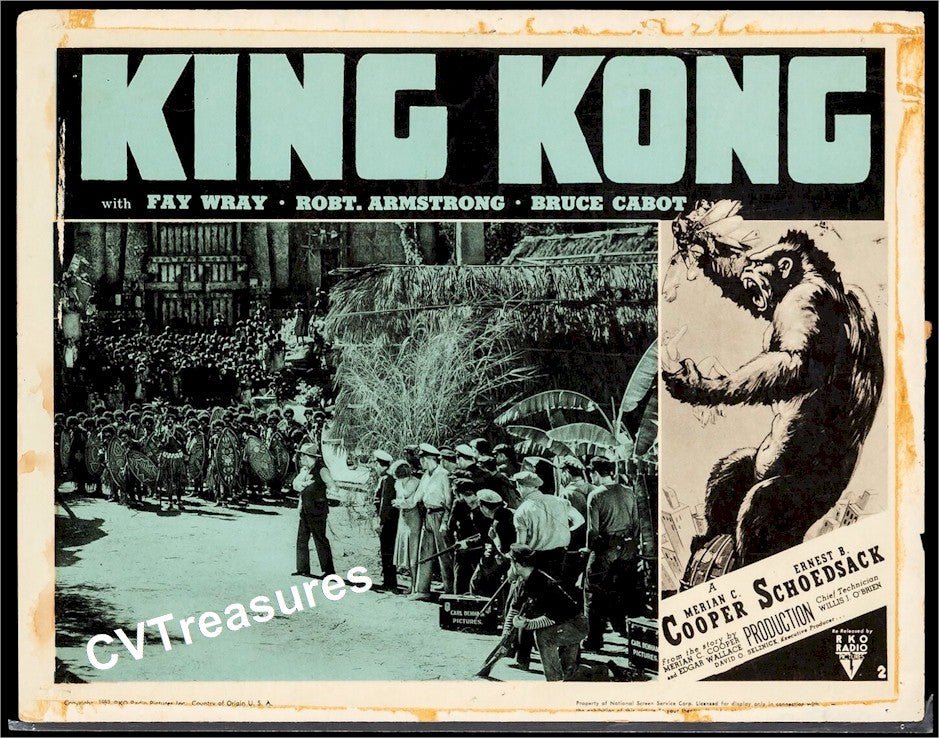 Original Vintage Lobby Card Movie Poster KING KONG close up 1952 4