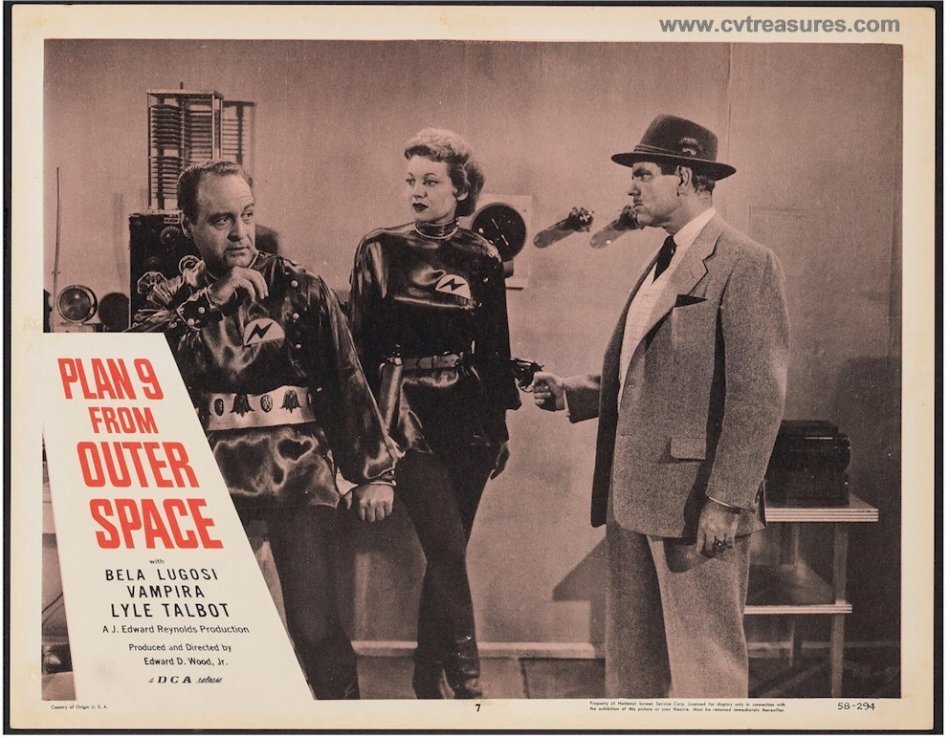 Plan 9 from Outer Space Original Vintage Horror Movie Theater Poster Lobby Card Ed Woods Bela Lugosi 2