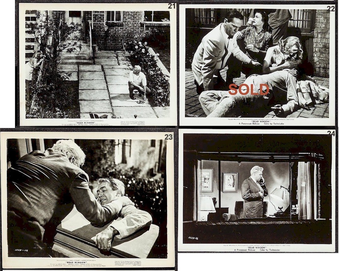 Rear Window Rare Photo Stills Alfred Hitchcock James Stewart