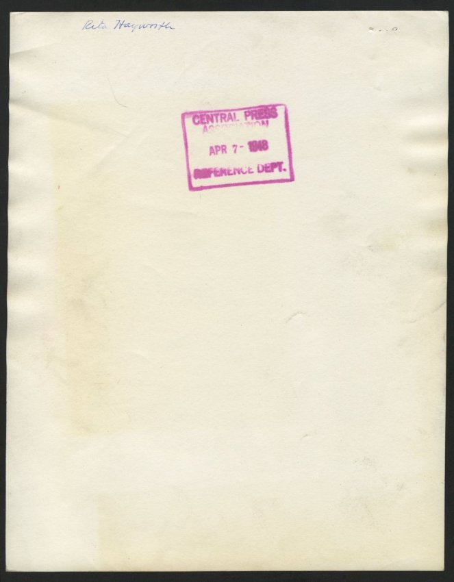 Rita Hayworth, 1948 Original Vintage TYPE I Studio Movie Photo