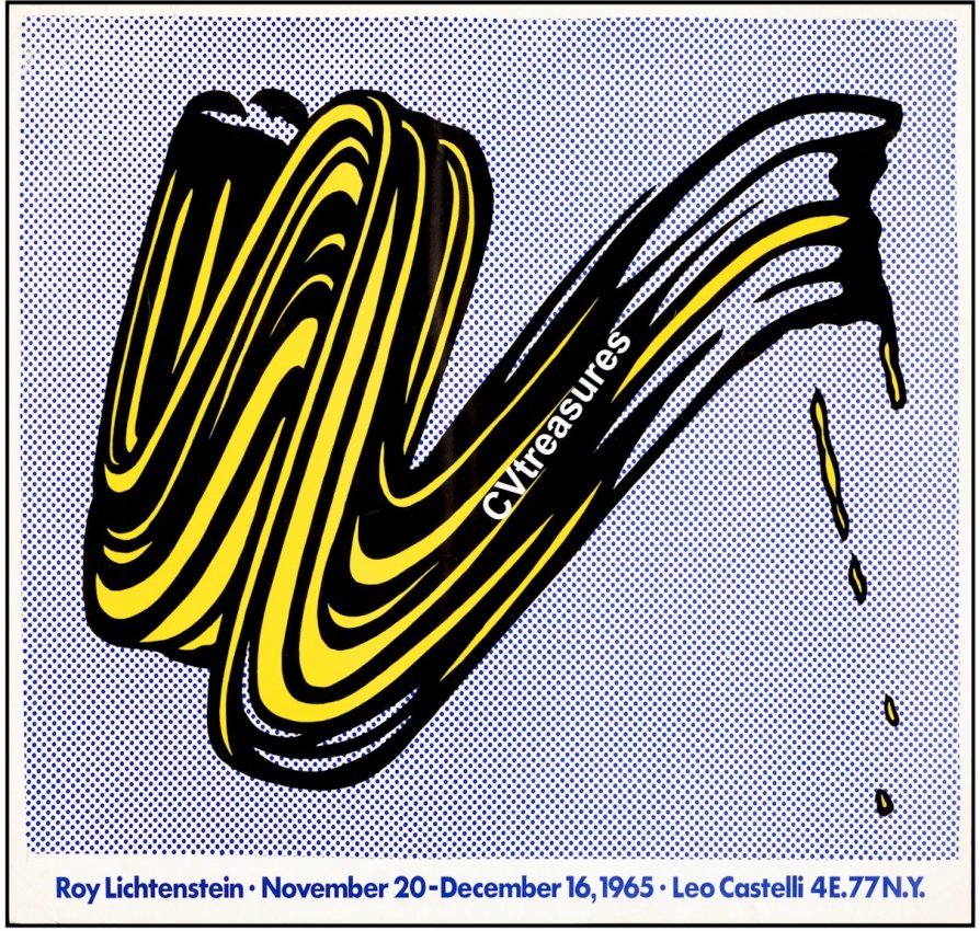 Roy Lichtenstein Vintage Pop Art for sale Exhibition Poster Art Print Lithograph 1965 Authenticity Guaranteed