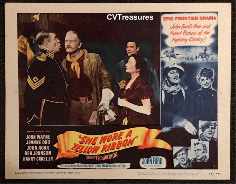 She Wore a Yellow Ribbon Original Authentic Vintage Lobby Card Western Movie Poster John Wayne 4