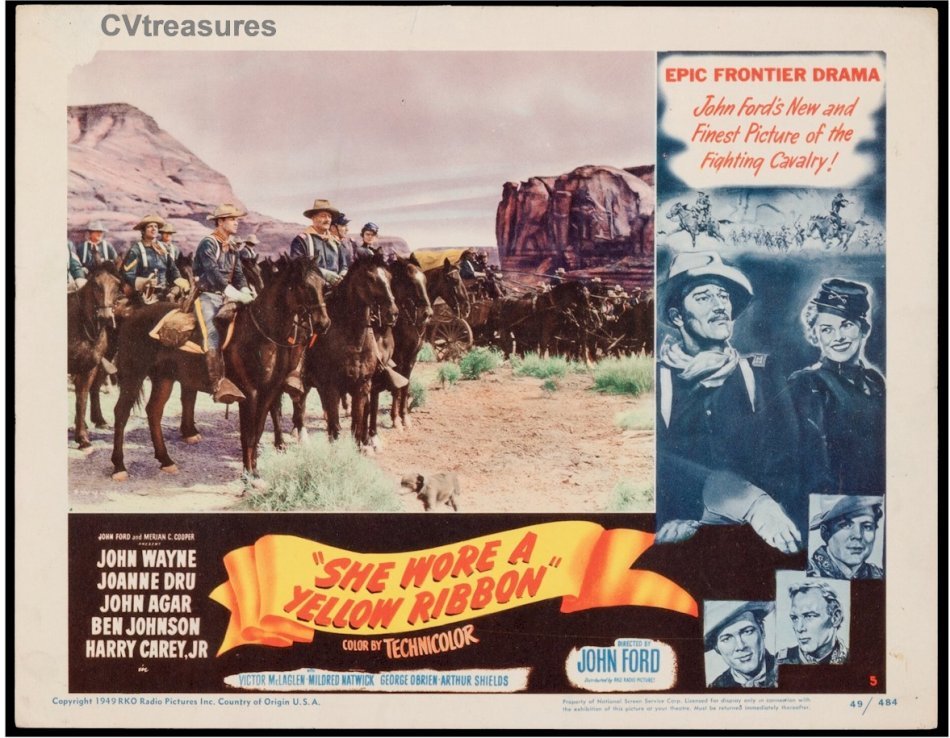 She Wore a Yellow Ribbon
Original Vintage Lobby Card western Movie Poster John Wayne memorabilia
