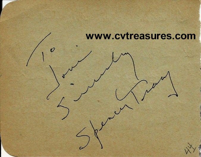 Spencer Tracy Vintage Autograph NICE!