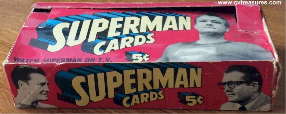 SUPERMAN George Reeves Original Vintage 1966 Topps trading gum pack cards DISPLAY BOX
