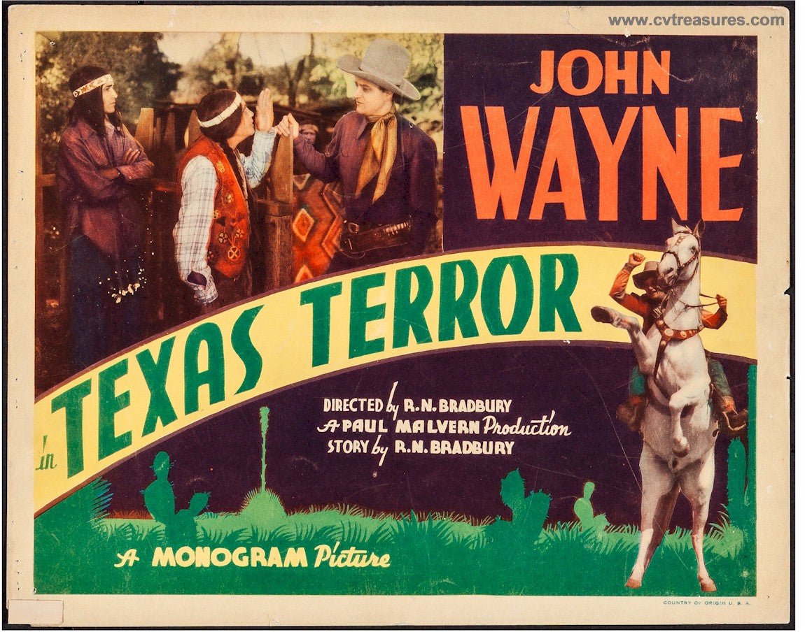 Texas Terror Original Vintage Title Card Movie Poster John Wayne