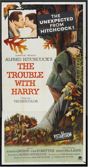 The Trouble With Harry Alfred Hitchcock Movie Poster Original Vintage Three Sheet Guaranteed Authentic 24x
