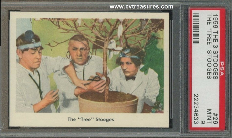 Three Stooges Vintage High Grade Fleer Card PSA 9 #26 1959