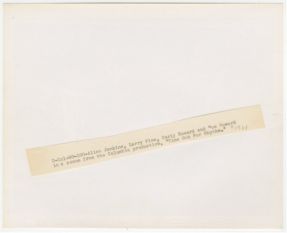 Time Out For Rhythm Three Stooges Original Vintage TYPE 1 Photo Still 1941