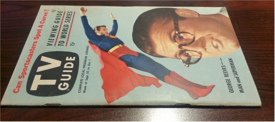TV Guide George Reeves Superman cover, 1953 rare issue Unused